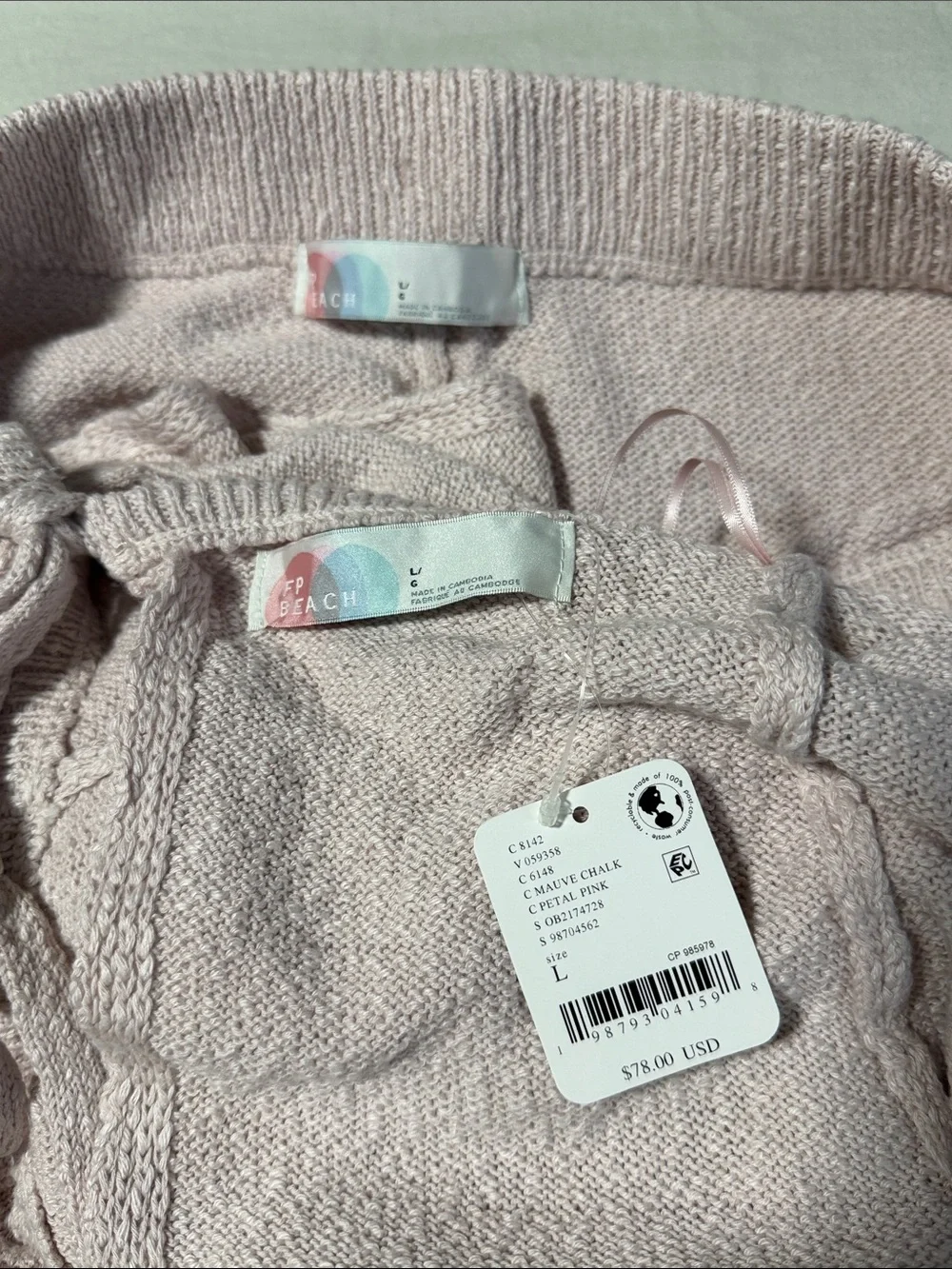 Free People Phia Sweater Set in Mauve Chalk